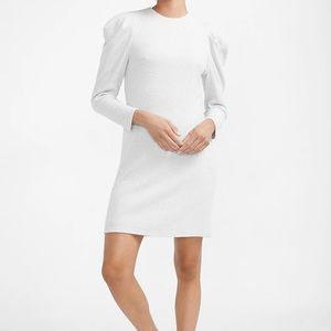 EXPRESS COZY PUFF SHOULDER SHIFT DRESS